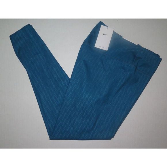 Nike DM7260 Women's Sz XL Marina Blue One Luxe Mid-Rise Printed Leggings $100 - Picture 7 of 11